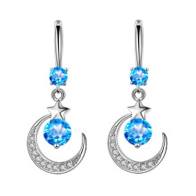 DESIGNICE Sterrenoorbellen Mythisch ontwerp Hypoallergene oorbellen voor dames Comfortabele hangende oorbellen voor dames Blauw
