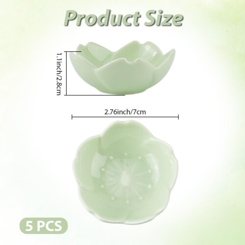 5-teiliges Saucenschälchen-Set aus grüner Kirschblüte 1