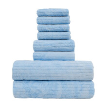 Ensemble de 8 serviettes de bain Elainilye, ultra douces et absorbantes - Comprend 4 serviettes carrĂ©es, 2 serviettes de bain et 2 serviettes Ă