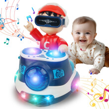Legetøjsmusikinstrument med dans, med musik og optagelse, tidlig læring og pædagogisk legetøj til småbørn til 1-3 år drenge, rød