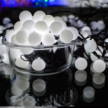 Guirlande lumineuse féérique Xhy20Led de 3 m (9,8 pi) avec boules blanches, idéale pour Noël, mariages, anniversaires et décorations pour la
