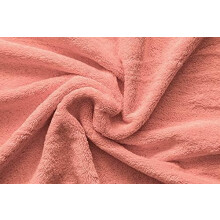 Ensemble de 6 serviettes de bain 100 % coton turc, comprenant 2 serviettes de bain, 2 serviettes Ă mains et 2 gants de toilette, coloris corail.