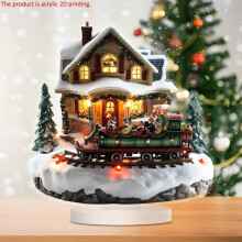 Weihnachts-Lebkuchenhaus-Ornament aus Acryl, 2D-Häuschen