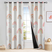 Boho Rainbow børnegardiner – Termisk mørklægning, 132 x 213 cm