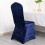 BalsaCircle Navy Blue Εφαρμοστό Κάλυμμα Καρέκλας Δεξιώσεων από Σπάντεξ με Θρυμματισμένο 3