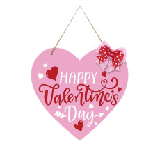 Valentine's Day Wooden Hanging Door Sign – Welcome Decor for Indoor/Outdoor Use, Compatible with Front Door