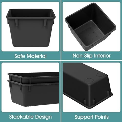 Set di 25 organizer per cassetti in plastica trasparente 1