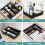 Set di 25 organizer per cassetti in plastica trasparente 4