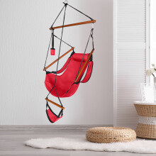 Hammock Hanging Rope Sky Chair Indoor Outdoor Red