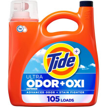 Ultra Odor Defense Plus Oxi Liquid Laundry Detergent, 148 fl oz, 105 Loads, Advanced Odor and Stain Fighting Laundry Detergent Liquid