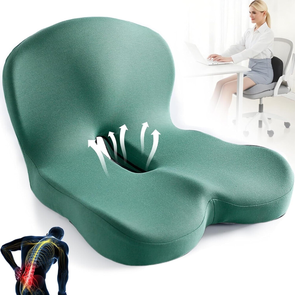 Truck Seat Cushion Ergonomic L-Shaped Lumbar Support Memory 963904320073