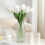 Lyserøde kunstige tulipaner silkeblomster 10 stk. 5
