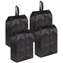 Genți portabile de călătorie pentru încălțăminte din nylon cu închidere cu fermoar, pachet de 4