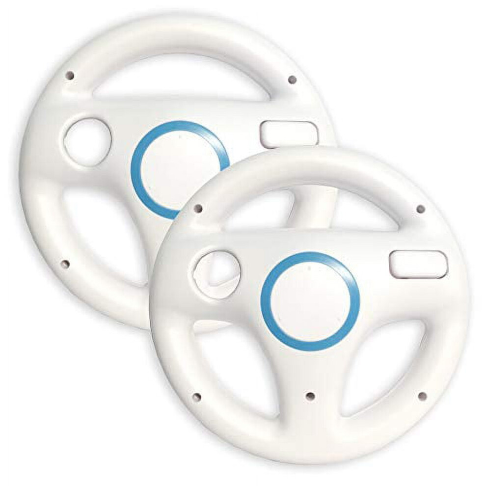 Mario Kart Racing Wheel Compatible With Nintendo Wii And Wii U 2 Pack - White 9357860961622