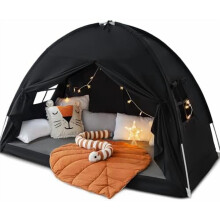 Twin Size Bed Canopy Tent for Kids – Portable Blackout Sleeping & Play Tent, Compatible with Bunk Beds, Ideal for Boys & Girls –