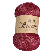 1 Roll 100g Crochet Yarn Strong Warmth Multiple Colour Hand Knitting Thick Wool Thread Cotton Yarn for Gift (Wine Red)