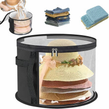 Oversized Clear Hat Storage Bag for Women, Holds up to 7 Caps Cowboy Hat Organizer for Closet, Wide Brims Hat Case with Carrying Handles, 16.5x10.4"
