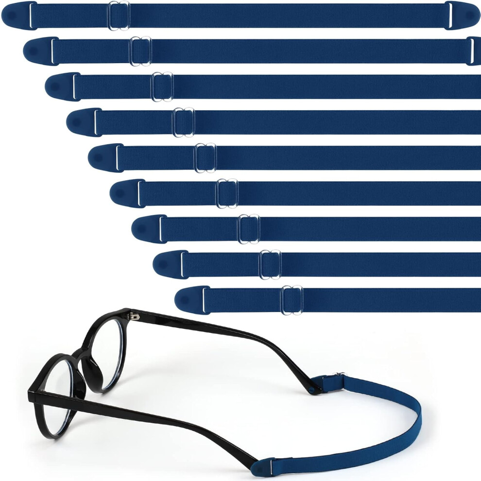9-Pcs Kids Glasses Strap with Snap Button, Adjustable & Nonslip â Compatible with Kids Eyewear, Sunglasses, Sports Lanyard