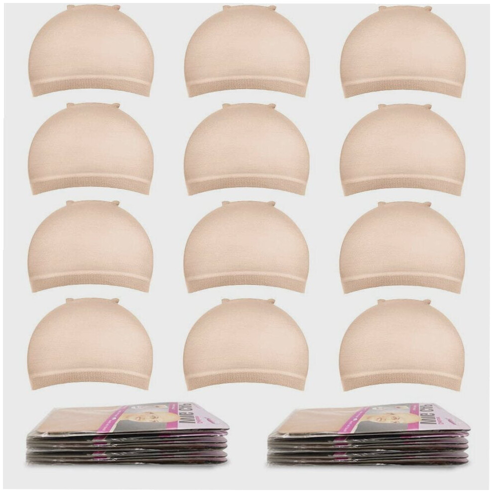 Unisex Cream Wig Caps, 20Pcs Nude Wig Caps Stocking Caps For Wigs Beige Wig Cap Stretchy Nylon Wig Caps For Women-Beige