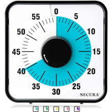 Visual Countdown Timer 60-Min Blue Mechanical Kitchen Timer