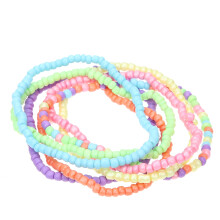 Conjunto de pulseras de cuentas de colores para niñas (7 piezas)