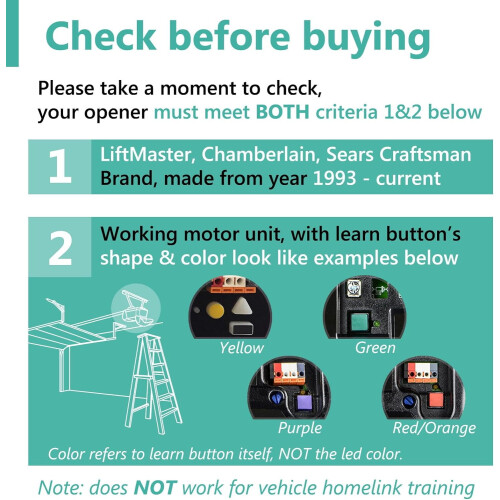 Τηλεχειριστήριο αντικατάστασης για Sears Craftsman LiftMaster 2