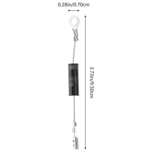 Højspændingsmikrobølgediode sort metal 4-pak 1