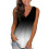 Débardeurs d'été à patchwork dégradé, coupe ample et décontractée, col V sexy, collection 2025 2