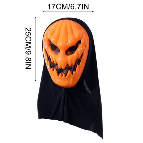 Halloween Gresskar Horror Mask Plast Heldekkende Ansiktsdeksel 2