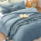 King Comforter Set Dusty Blue 3-Piece Prewashed Lightweight 3