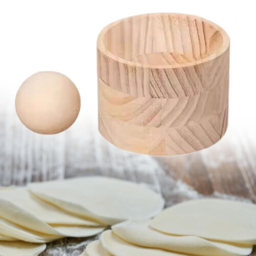 Wooden Dumpling Press Tool Hand Pie Maker Bakeware Tool Qingming Ball Skin Maker Dumpling Wrapper Press For Event Restaurant 1