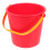 Red Plastic Storage Bucket with Handle for Versatile Play and Practical Use 2pcs 5