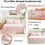King Comforter Set Blush Pink Stitch-Quilted 7-Piece 3
