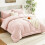 King Comforter Set Blush Pink Stitch-Quilted 7-Piece 5