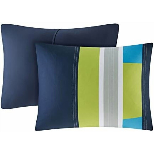 Microfiber dekbedset Queen 4-delig Marineblauw 2