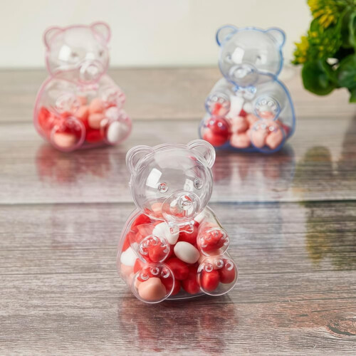 12 große, durchsichtige Gummibärchenbehälter 1