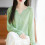 Hellgrüner, offener Strickcardigan für Damen 5