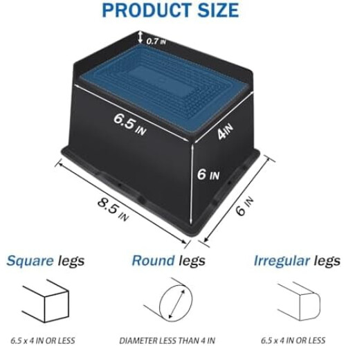 inch (15 cm) zware bedverhogers, 4 stuks 1