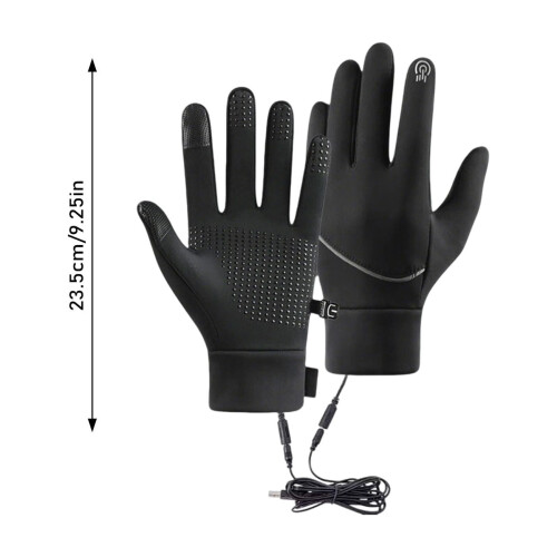 Verwarmde touchscreen handschoenen, oplaadbaar via USB. 1