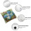 Set de 2 perne decorative cu flori, alb 6