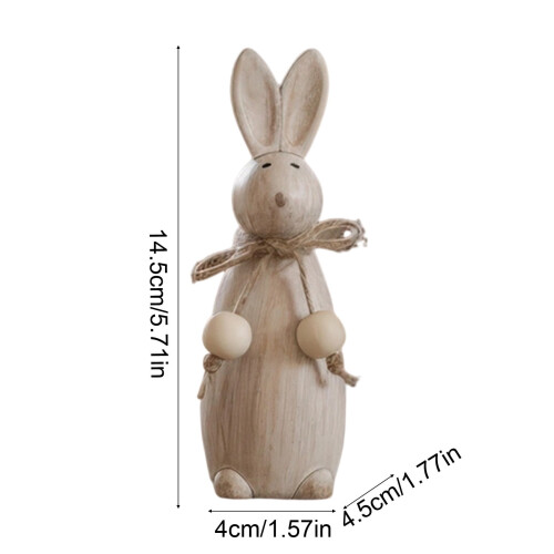 Vintage påskkaninfigur i träpärlor, 1 st 2