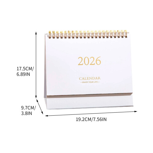 Calendário de mesa flip 2026 7,5 x 6,9 polegadas 1