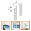 L-shaped Wall Bracket Multi-function Projector Screen Mounting for Ceiling Hook White 3