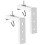 L-shaped Wall Bracket Multi-function Projector Screen Mounting for Ceiling Hook White 4