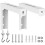 L-shaped Wall Bracket Multi-function Projector Screen Mounting for Ceiling Hook White 8
