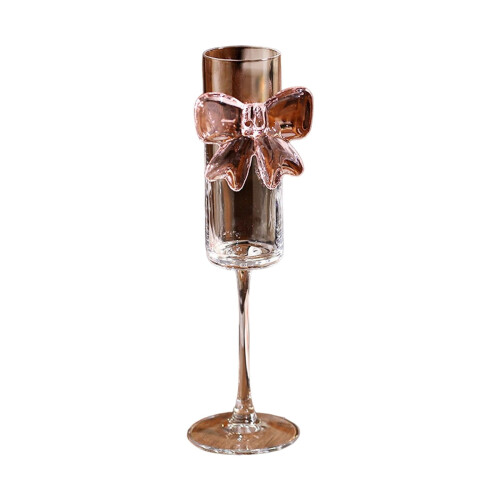 Bicchieri da champagne con fiocco rosa – Set da 2 pezzi, 153 ml, 1