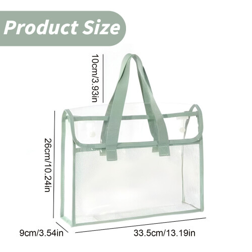 Borsa portadocumenti trasparente in PVC per libri e documenti scolastici. 2