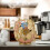 Support à café/porte-capsules pour la maison ou le bureau, doré, lot de 1 3