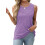 Canotta casual da donna ampia con scollo rotondo. 3