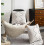 Μαξιλαροθήκες Boho 24x24, Σετ 2 τεμαχίων, Μπεζ & Μαύρη Γραμμή, Ουδέτερη Διακόσμηση για 6